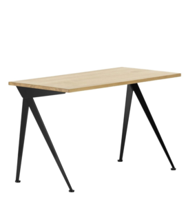 Vitra Compas Direction Desk deep black, oak top