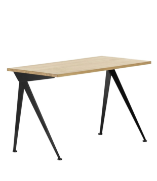Vitra Compas Direction Desk deep black, oak top