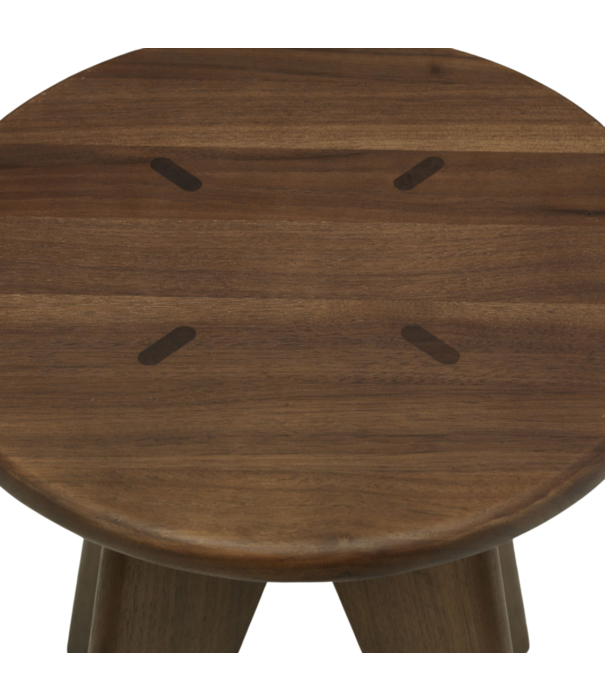 Vitra  Vitra - Tabouret Bois stool American oiled walnut