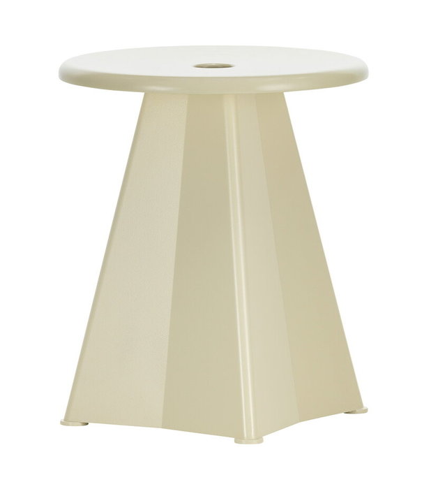 Vitra  Vitra - Tabouret Métallique kruk, Prouvé Blanc Colombe