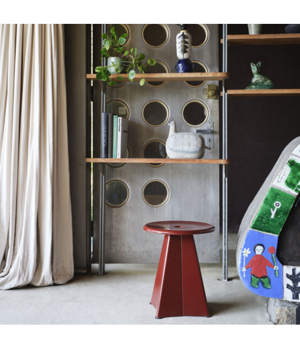 Vitra  Vitra Tabouret Métallique Stool Prouve Bleu Marcoule