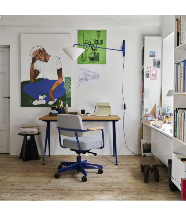 Vitra  Vitra Tabouret Métallique Stool Prouve Bleu Marcoule