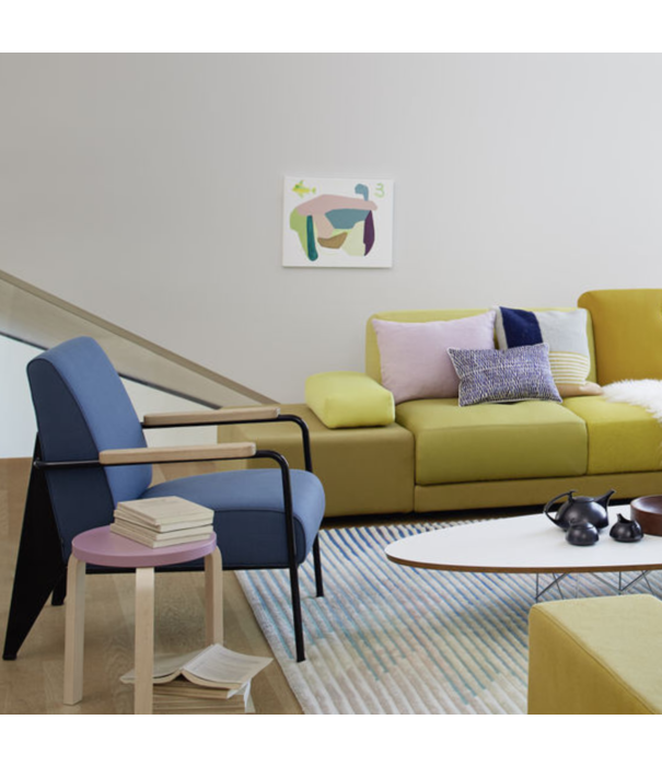 Vitra  Vitra Fauteuil de Salon armstoel -Leer Sand 71