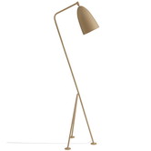 Gubi -   Grasshopper floor lamp - aluminium  olive brown