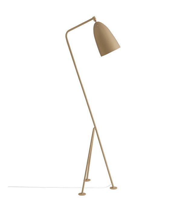 Gubi  Gubi -   Grasshopper floor lamp - aluminium  olive brown