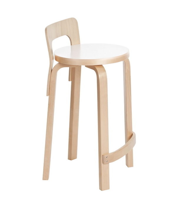 Artek  Artek - Aalto Kruk K65 wit - laminaat