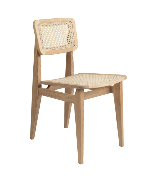 Gubi  Gubi - C-Chair stoel hout - Frans riet