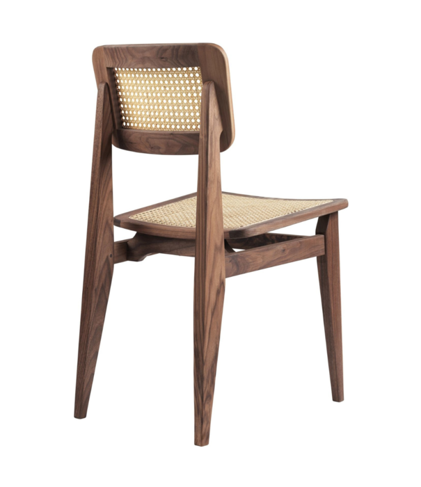 Gubi  C-Chair stoel hout - Frans riet