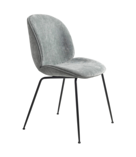 Beetle chair upholstered Dedar Belsuede  - conic base black