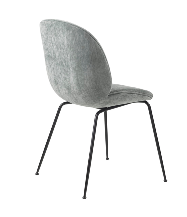 Gubi  Beetle chair upholstered Dedar Belsuede  - base black