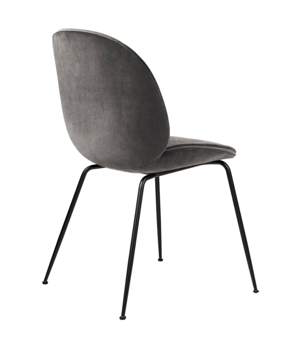 Gubi  Gubi Beetle Dining Chair Eros concrete velvet, base black