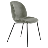 Gubi Beetle Dining Chair Eros pastel green velvet, base black