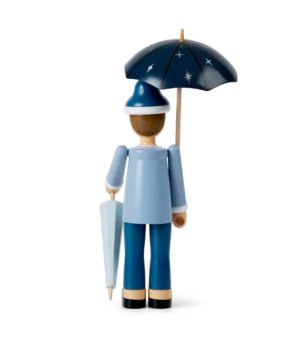 Kay Bojesen  Sandman met paraplu, blauw beuken