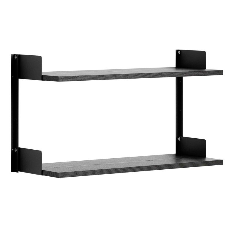 Black floating 2024 wall shelf