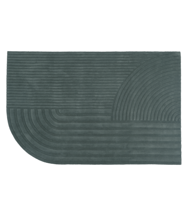 Muuto  Muuto - Relevo vloerkleed dark green wol