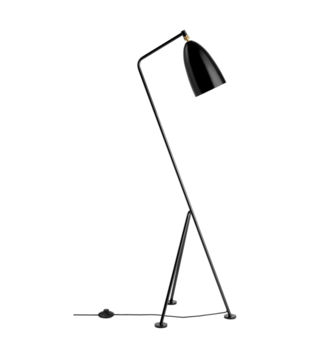 Gräshoppa Floor Lamp Black Glossy