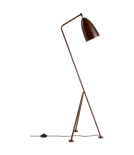 Gräshoppa Floor Lamp Walnut Brown Glossy