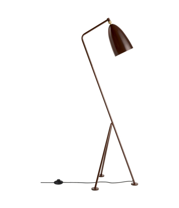 Gubi  Gubi - Gräshoppa floor lamp glossy walnut brown