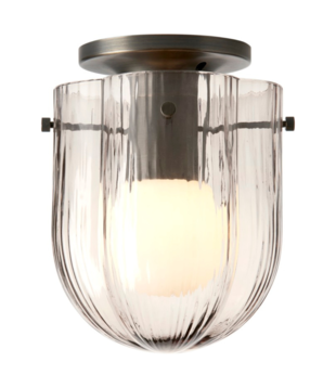 Seine Plafondlamp antiek messing, glas Ø16