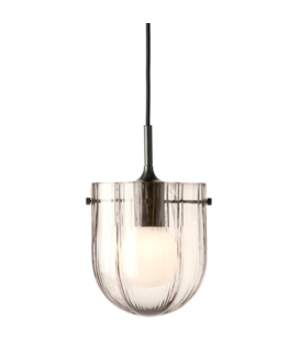 Seine Pendant, antique brass - glass H26