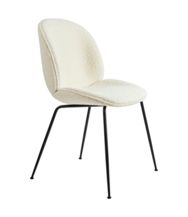 Gubi Beetle Dining Chair Karakorum cream, base black