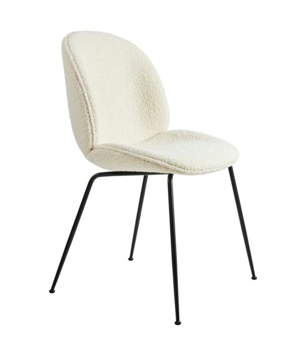 Gubi  Gubi - Beetle chair upholstered Karakorum 001 - conic black base