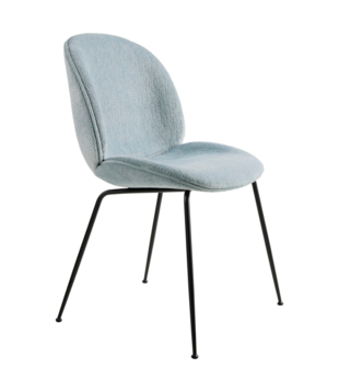 Gubi Beetle Dining Chair Mumble 10 light blue, conic base black