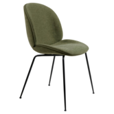 Gubi - Beetle chair upholstered Belsuede 038  - conic black base