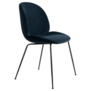 Gubi - Beetle chair upholstered Sunday 004 velvet  - conic black base
