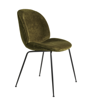 Gubi Beetle Dining Chair Mumble 40 green, black conic base