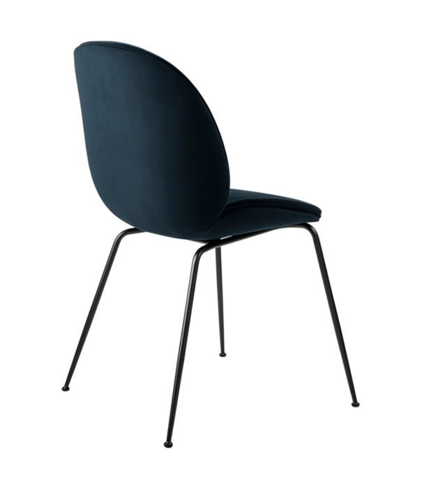 Gubi  Gubi - Beetle chair upholstered Sunday 004 velvet  - conic black base