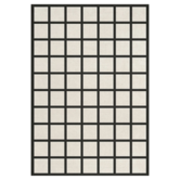 Layered Avenue Checked Rug, Bone White