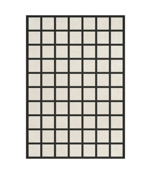 Layered - Avenue Checked Bone White rug