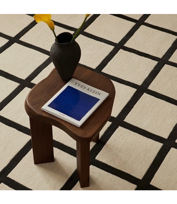 Layered  Layered Avenue Checked Vloerkleed, Bone White