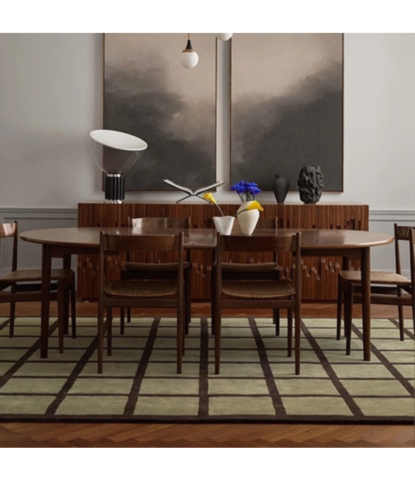 Layered  Layered Avenue Checked Olive Rug