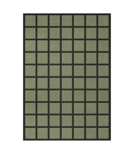Layered Avenue Checked Rug, Olive