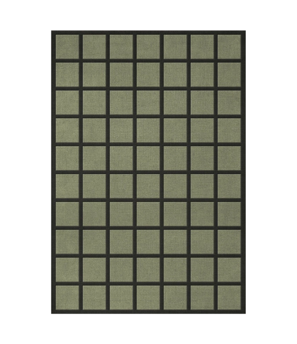 Layered  Layered Avenue Checked Olive Rug