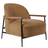 Sejour LoungeChair with armrest Belsuede 003, walnut