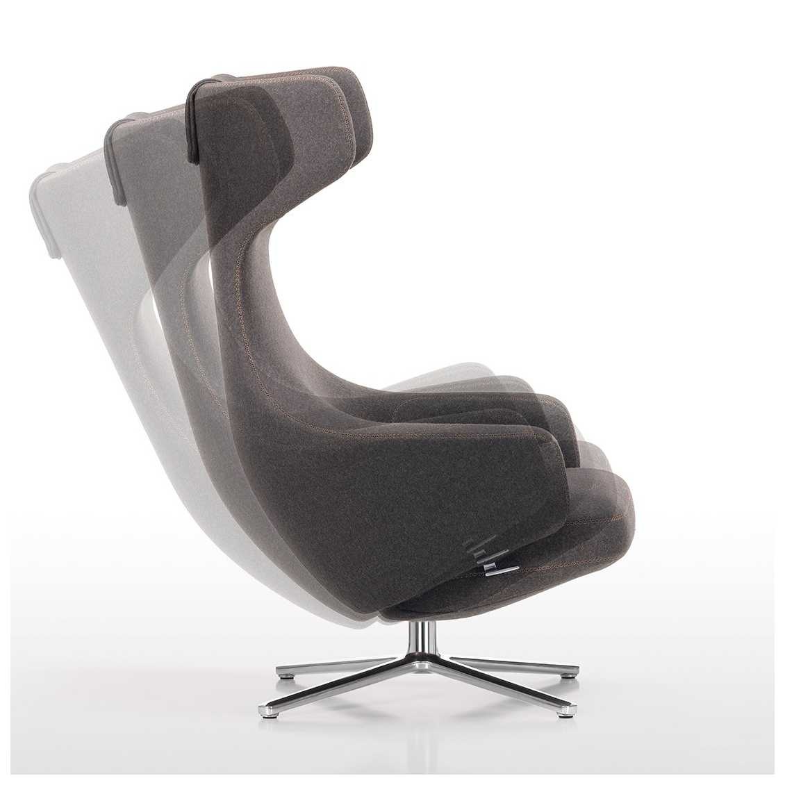 Grand Repos lounge chair with ottoman fabric Cosy Nutmeg NORDIC NEW