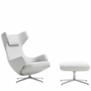 Vitra - Grand Repos lounge chair with ottoman - Premium leather Clay