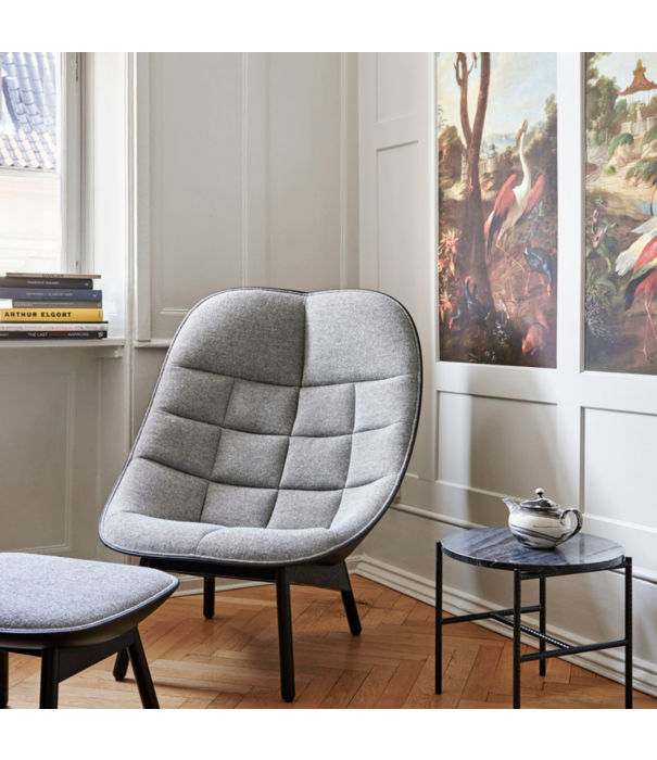 Hay  Uchiwa lounge stoel voorkant Surface 979/ Remix 996 - basis zwart eiken