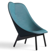Hay Uchiwa - Uchiwa lounge stoel voorkant Surface 979/ Remix 996 - basis zwart eiken