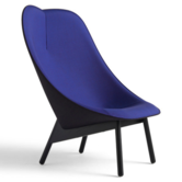 Uchiwa lounge stoel voorkant Surface 780/ Remix 783 - basis zwart eiken