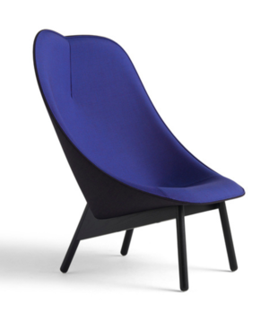 Uchiwa lounge chair front Surface 780/Remix 783 - base black oak