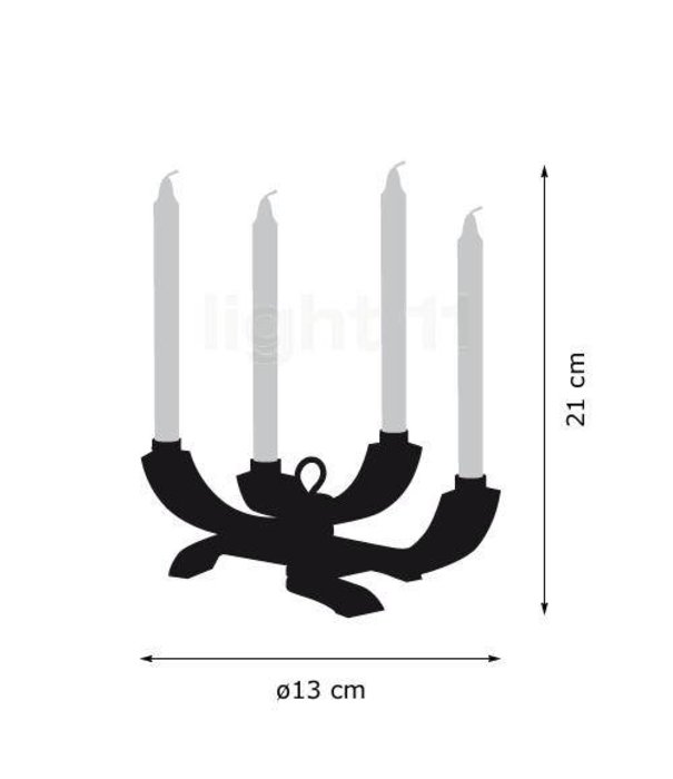 Design House Stockholm  Design House Stockholm - Nordic Light 4 arm candle holder white