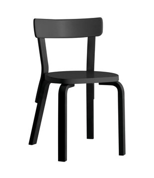Artek - Chair 69 birch, black lacquered