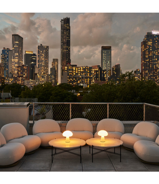 Gubi  Gubi Pacha Outdoor Lounge Chair Chevron FR 022, swivel base