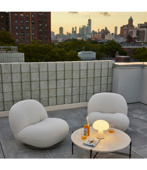 Gubi  Pacha Outdoor Lounge Stoel Chevron FR 022, swivel voet