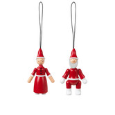 Santa Claus en Santa Clara Kerst ornament