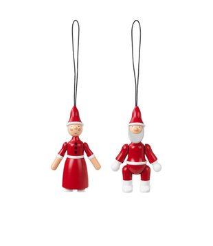 Kay Bojesen - Santa Claus and Santa Clara Christmas ornament